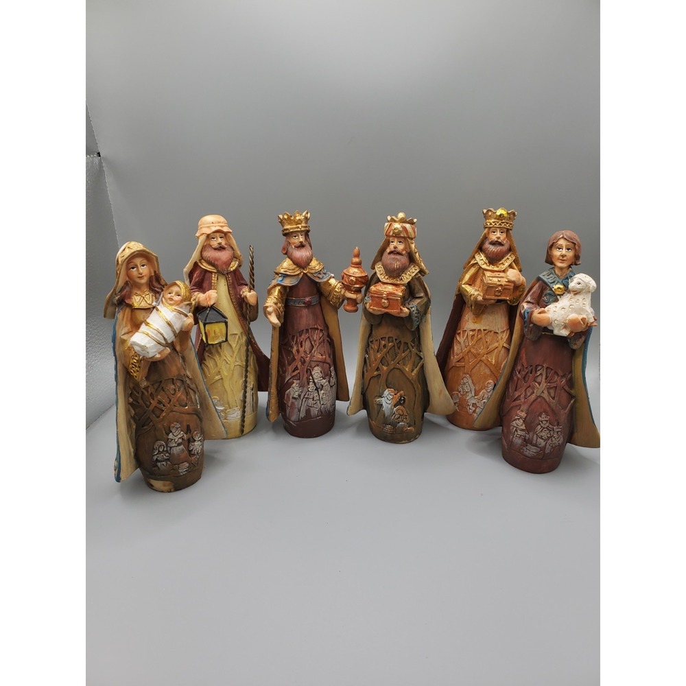6 Pc Nativity Set By Dicksons Resin 6 1/2 " Tall